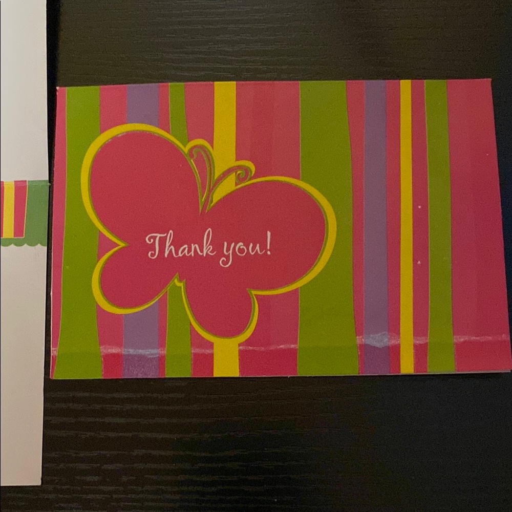 4/$10 21 Colorful Butterfly Thank You Cards with Envelopes